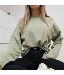 Women's Fashion Long Sleeve Pure Colour Sweatshirt